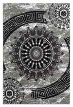 Load image into Gallery viewer, Versace Round Design Grey Rug