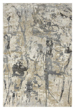 Load image into Gallery viewer, Melbourn Graffiti Style Light Grey Rug