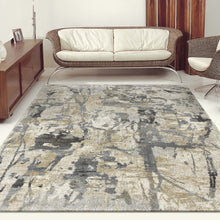 Load image into Gallery viewer, Melbourn Graffiti Style Light Grey Rug