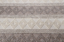 Load image into Gallery viewer, Tribal Knit Hand-Woven Wool Beige Rug