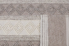 Load image into Gallery viewer, Tribal Knit Hand-Woven Wool Beige Rug