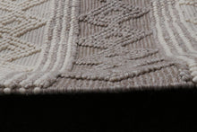 Load image into Gallery viewer, Tribal Knit Hand-Woven Wool Beige Rug