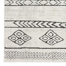 Load image into Gallery viewer, Outdoor Moroccan Striped Light Grey Runner