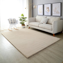Load image into Gallery viewer, Plushy Plain pattern Shag Beige Rug