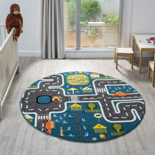 Load image into Gallery viewer, Kidsville 574 Blue Round
