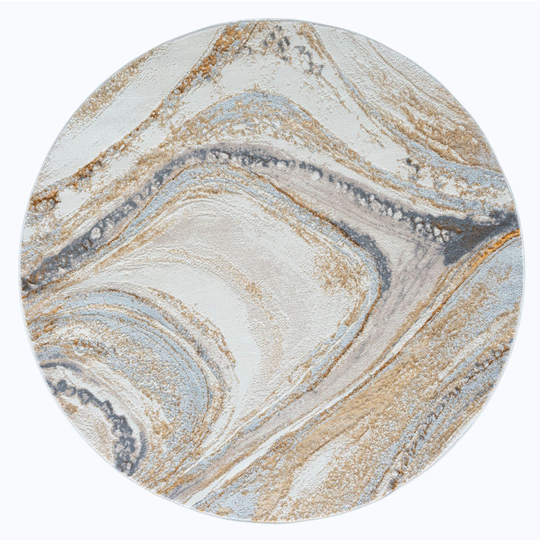Amber Wavy Sand Round