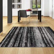 Load image into Gallery viewer, Broken Stripe Design Grey Rug
