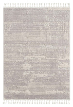 Load image into Gallery viewer, Striped Design Grey Rug
