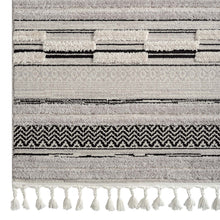 Load image into Gallery viewer, Striped Cuba Pattern Grey Rug
