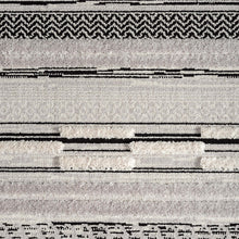 Load image into Gallery viewer, Striped Cuba Pattern Grey Rug
