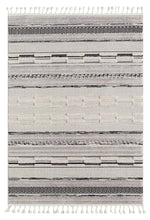 Load image into Gallery viewer, Striped Cuba Pattern Grey Rug
