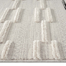 Load image into Gallery viewer, Striped Cuba Pattern Grey Rug
