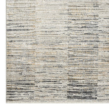 Load image into Gallery viewer, Striped Design Soft Grey Runner
