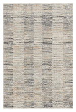 Load image into Gallery viewer, Striped Design Soft Grey Rug
