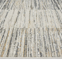 Load image into Gallery viewer, Striped Design Soft Grey Rug
