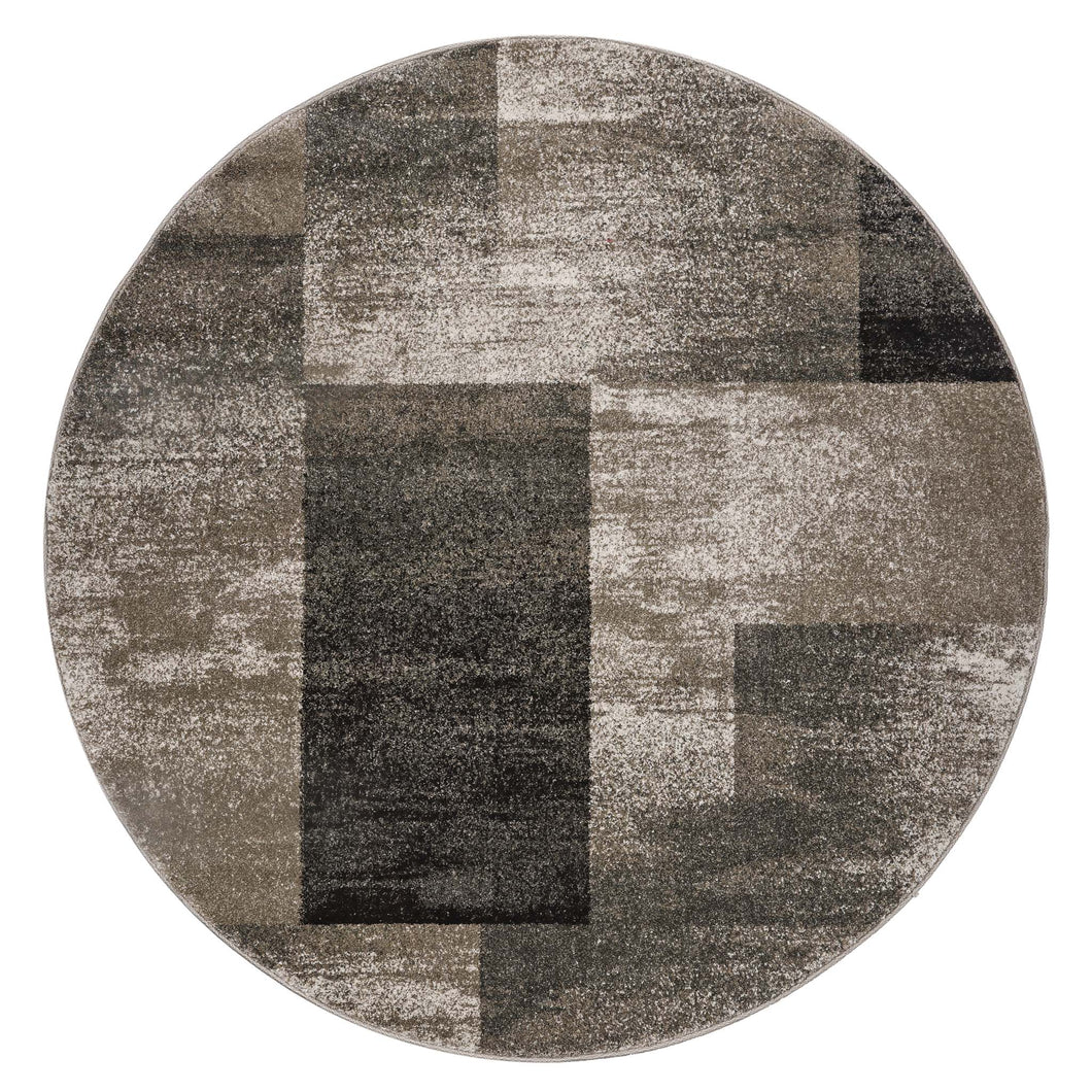 Mosaic Design Ash Round Rug