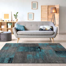 Load image into Gallery viewer, Mosaic Design Blue Rug
