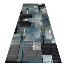 Load image into Gallery viewer, Geometric Mosaic Design Blue Runner
