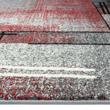 Load image into Gallery viewer, Geometric Mosaic Pattern Red Rug
