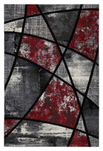 Load image into Gallery viewer, Geometric Graphite Grape Rug
