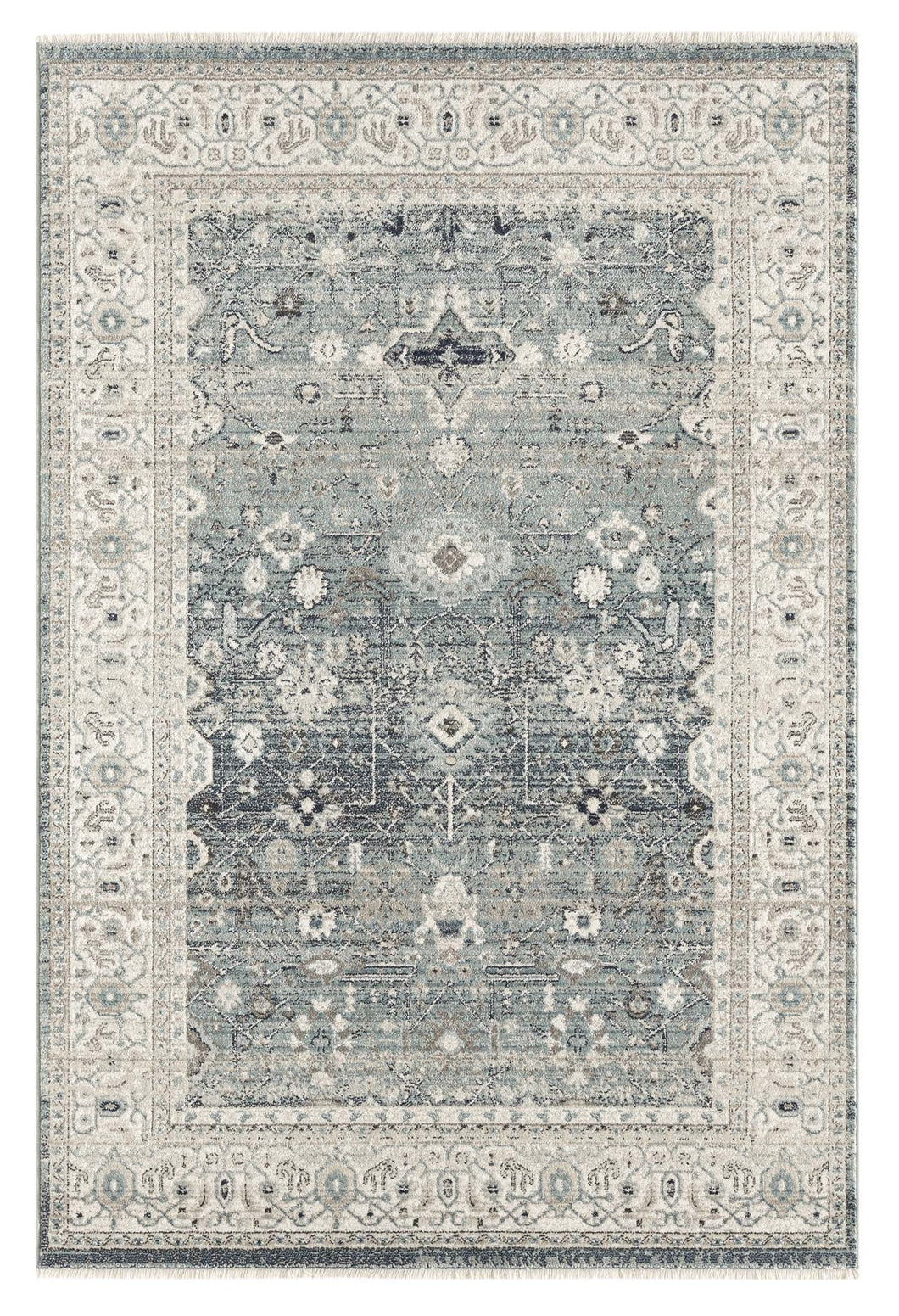 Traditional Wonder Boarder Light Blue Rug