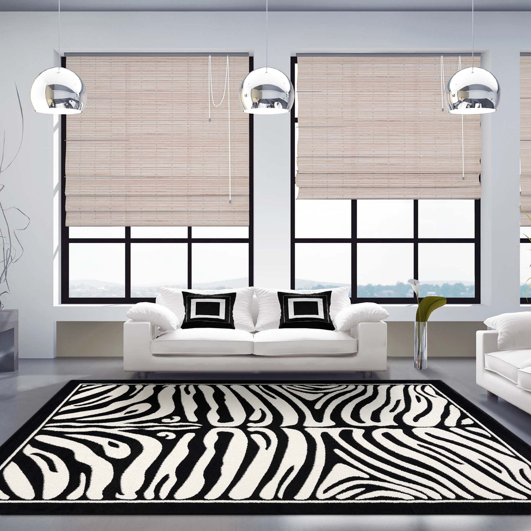 Animal Prints Black Rug