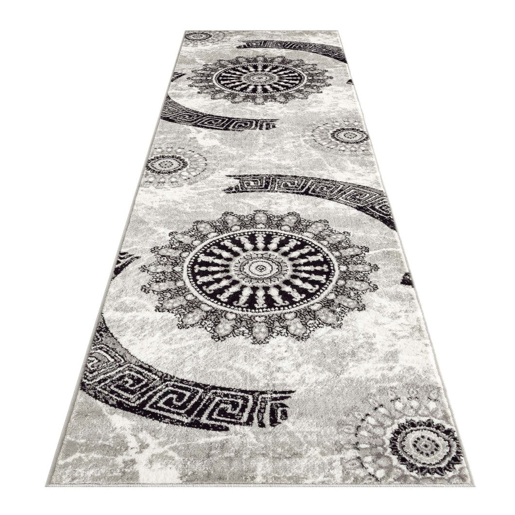 Versace Design Grey Round Design Runner