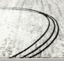 Load image into Gallery viewer, Modern Ring Pattern Grey Rug
