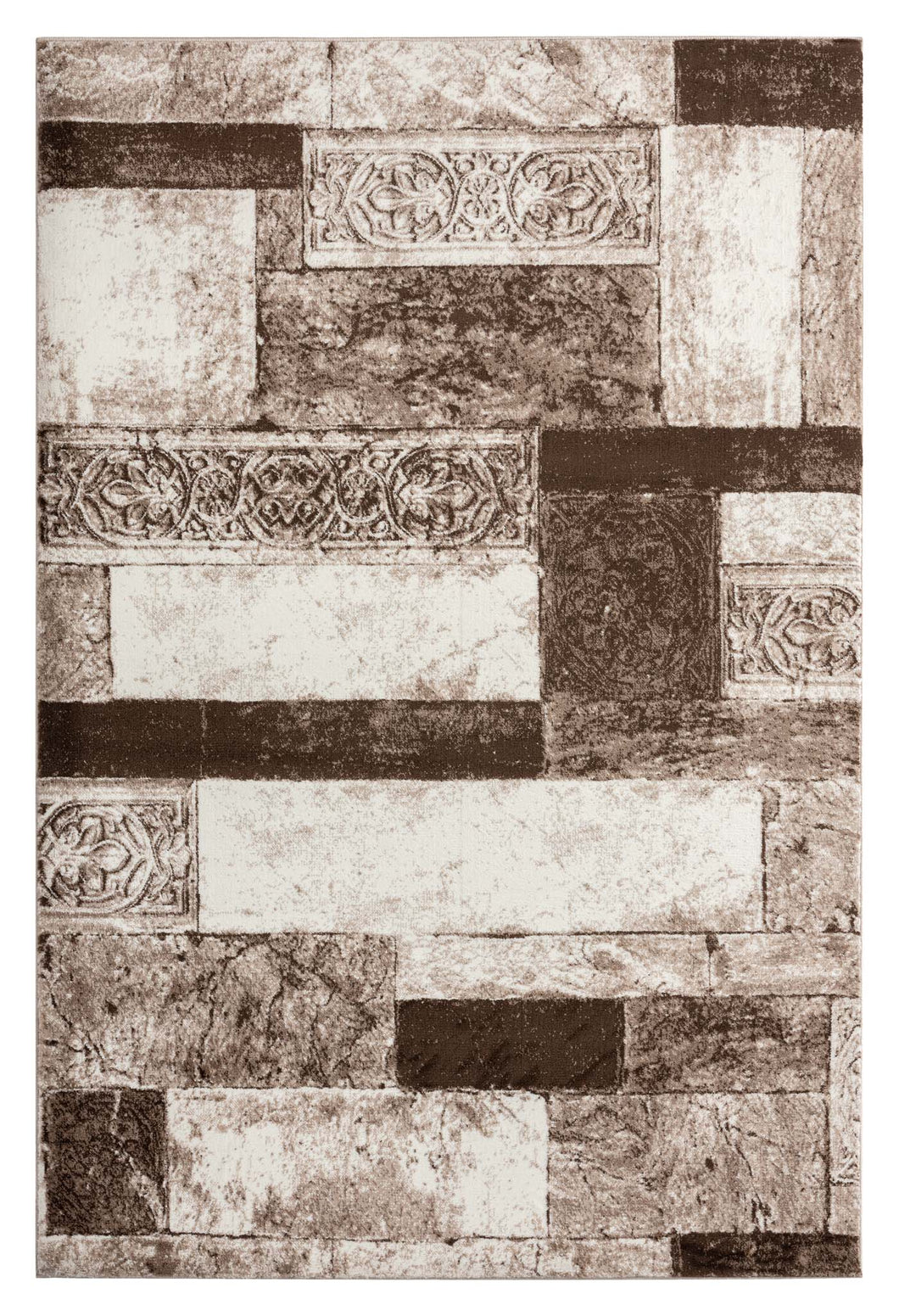 Modern Striped Beige Rug