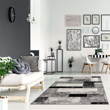 Load image into Gallery viewer, Modern Striped Grey Rug
