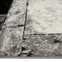 Load image into Gallery viewer, Modern Striped Grey Rug
