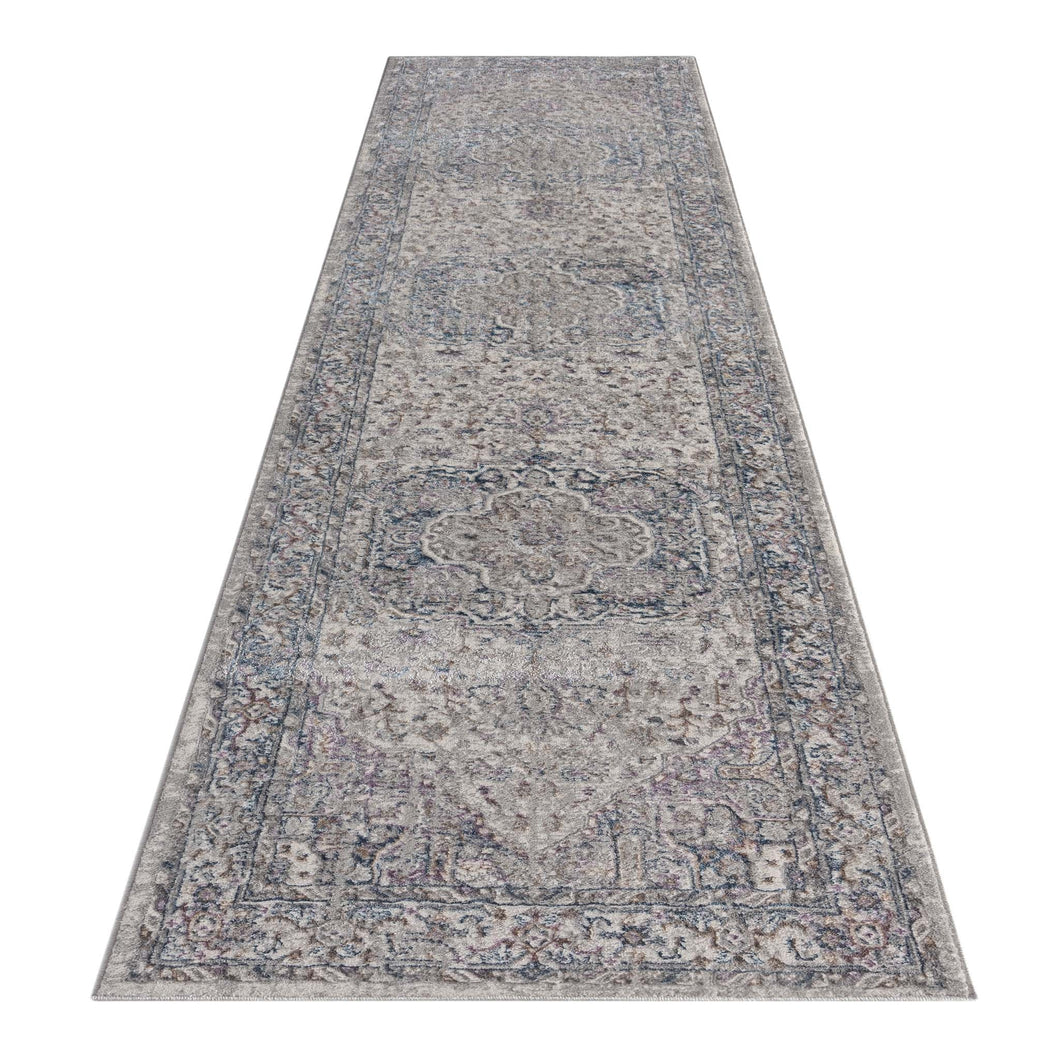 Persian Style Traditional Classy Grey Runner