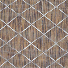 Load image into Gallery viewer, Diamond Pattern Hand-Woven Wool Brown Rug
