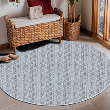 Load image into Gallery viewer, Diamond Pattern Hand-Woven Wool Natural Rug
