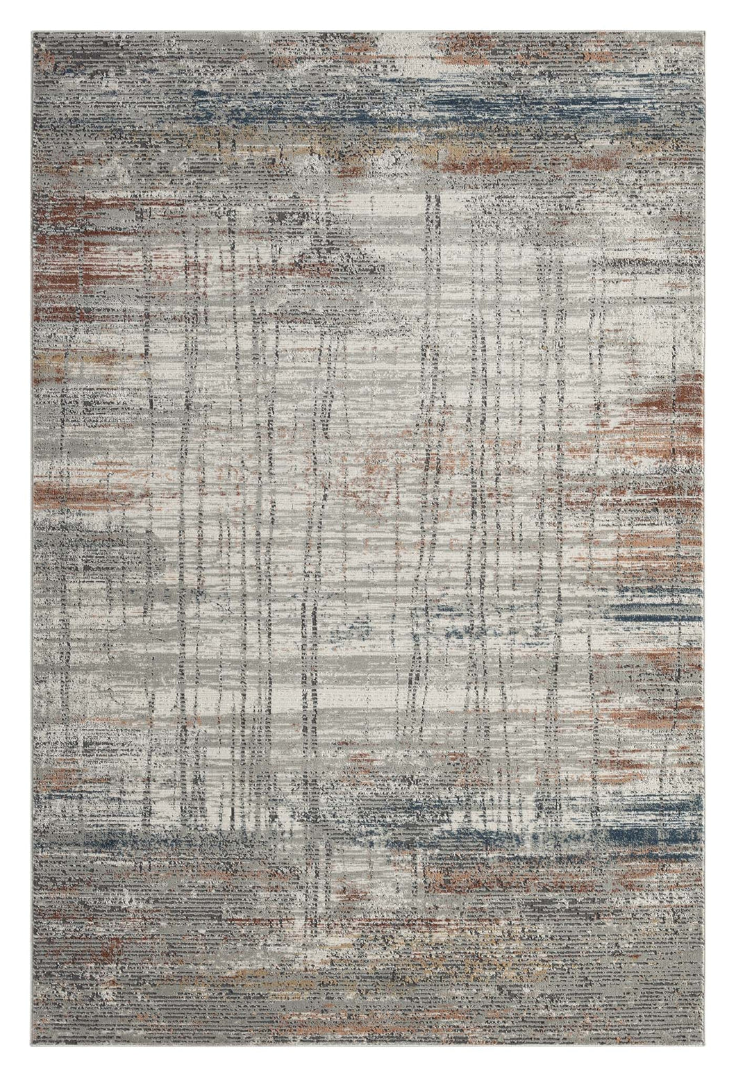 Modern Transitional Trellis Grey Rug