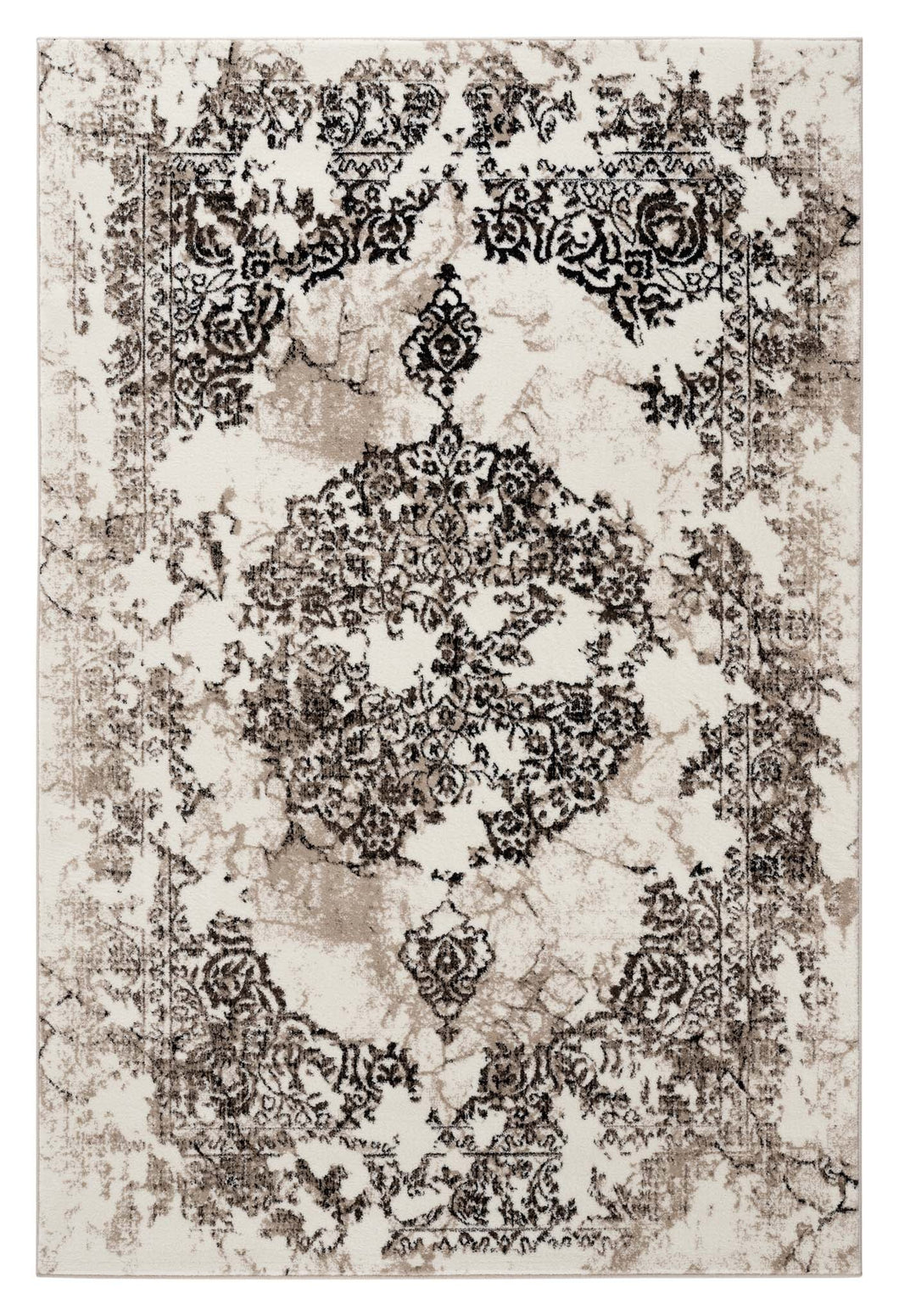 Victorian Transitional Design Brown Rug