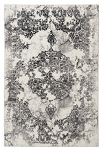 Load image into Gallery viewer, Victorian Transitional Design Grey Rug
