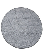 Load image into Gallery viewer, Natural Braided Hand-Woven Wool Spotted Grey Rug
