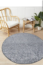Load image into Gallery viewer, Natural Braided Hand-Woven Wool Spotted Grey Rug
