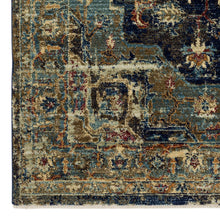 Load image into Gallery viewer, Persian Oriental Luxe Navy Rug
