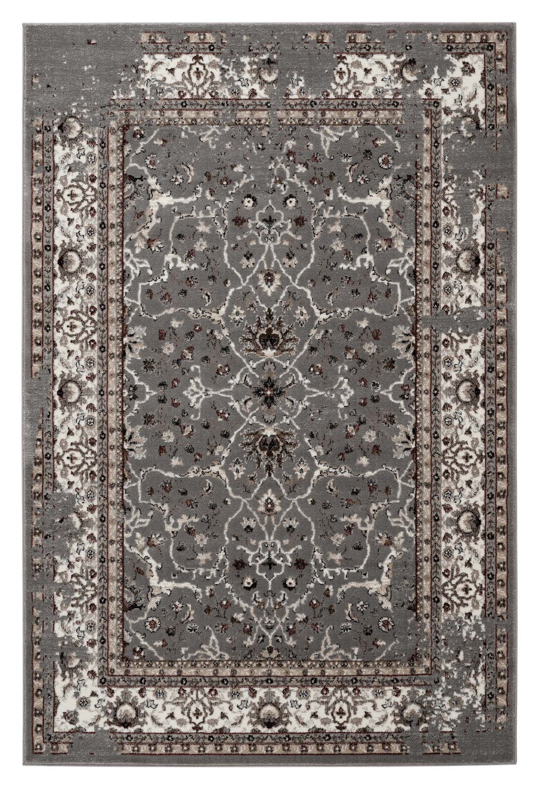 Contemporary Wonders Boarder Grey Rug