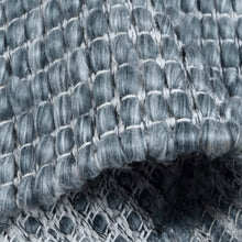 Load image into Gallery viewer, Braided and Looped Hand-Woven Wool Anthra Grey Rug
