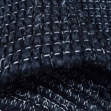 Load image into Gallery viewer, Braided and Looped Hand-Woven Wool Black Rug
