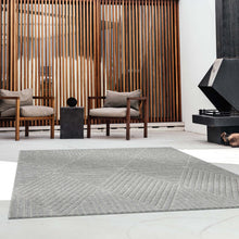 Load image into Gallery viewer, Outdoor/Indoor Braided Light Grey Rug
