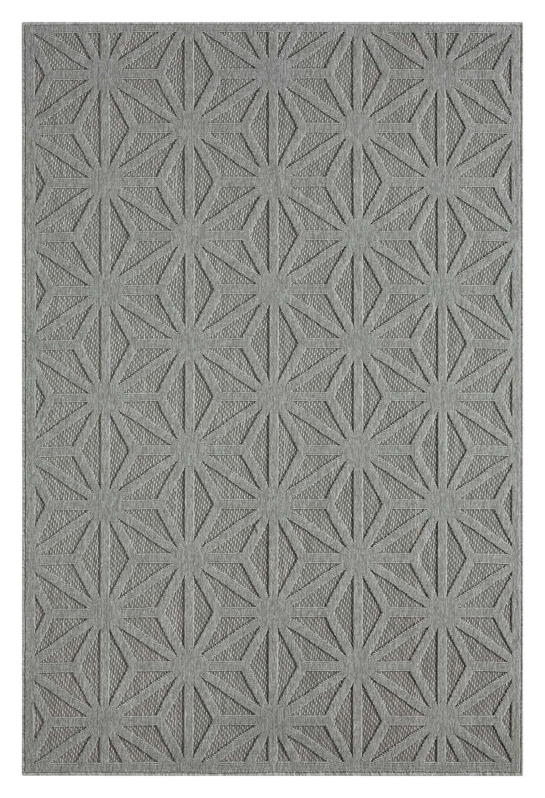 Outdoor/Indoor Star Grey Rug