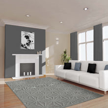 Load image into Gallery viewer, Outdoor/Indoor Star Grey Rug
