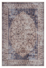 Load image into Gallery viewer, Vintage Victorian Transitional Navy Rug
