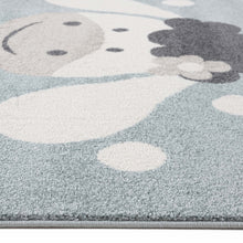 Load image into Gallery viewer, Kids Zoo Animals Blue Rug
