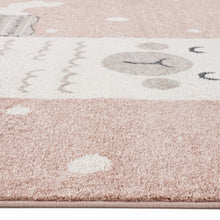 Load image into Gallery viewer, Kids Zoo Funny Animals Pink Rug
