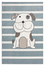 Load image into Gallery viewer, Kids Zoo Funny Animals Blue Rug
